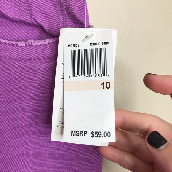 7 FOR ALL MANKIND Jeans Rosebud Purple Distressed - Picture 8 of 15